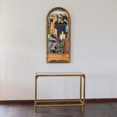 A Brass Framed Mastercraft designed Mirror 1970s
