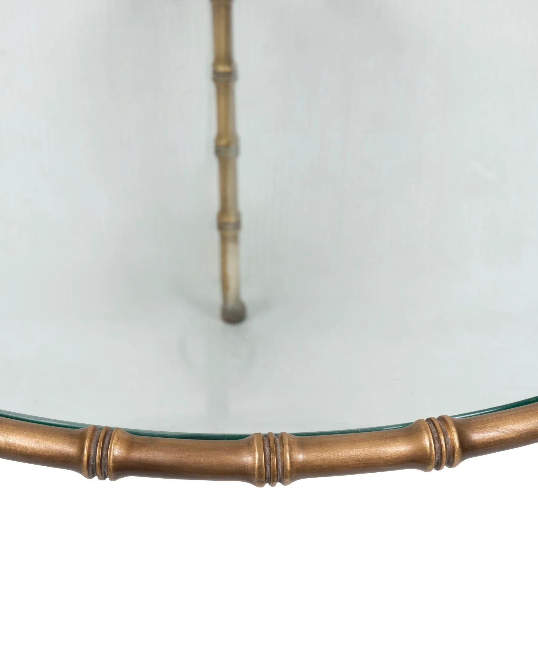 Australian A Brass Gueridon with Faux Bamboo Detail For Sale