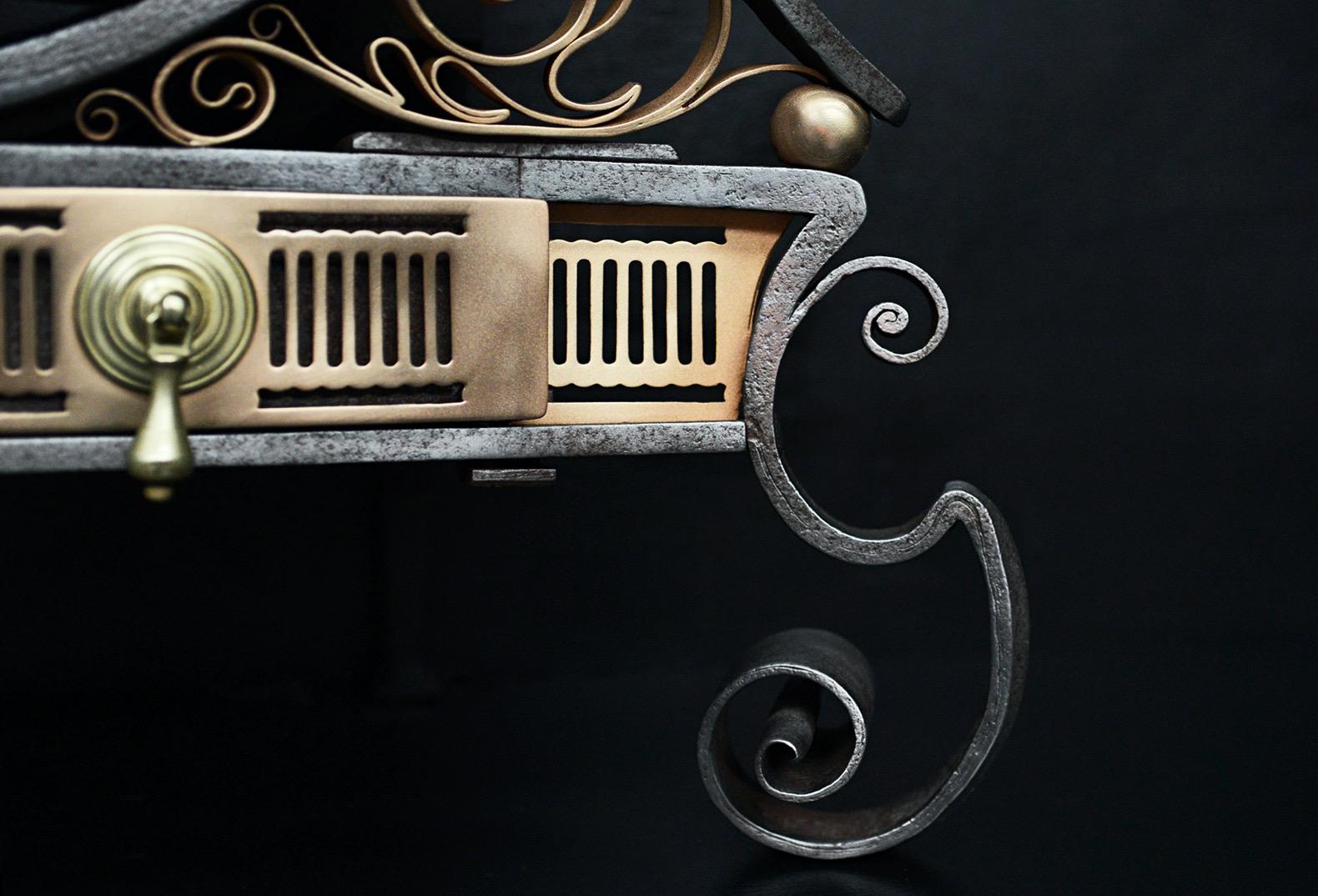 20th Century A Brass, Gunmetal and Steel Arts & Crafts Firebasket For Sale