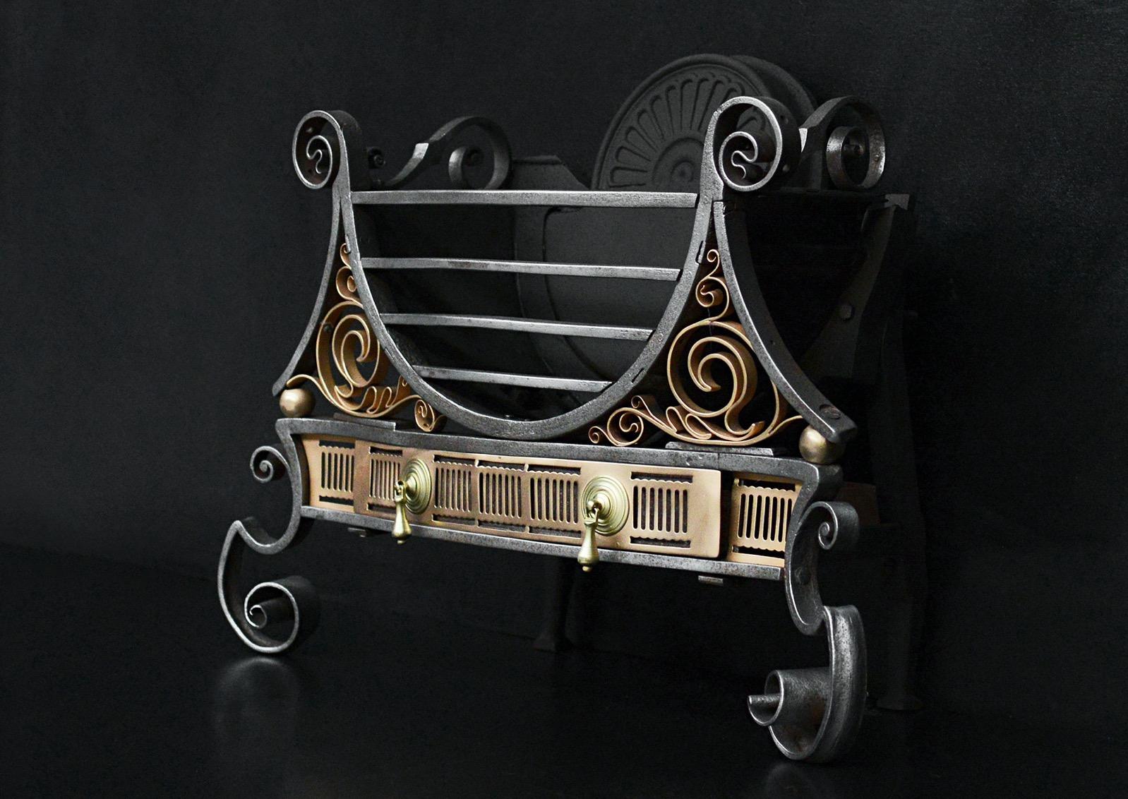 A Brass, Gunmetal and Steel Arts & Crafts Firebasket For Sale 1