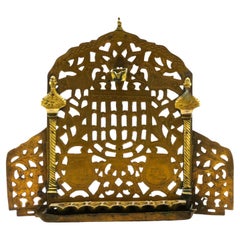 Antique A Brass Hanukkah Lamp, Morocco, 19th Century