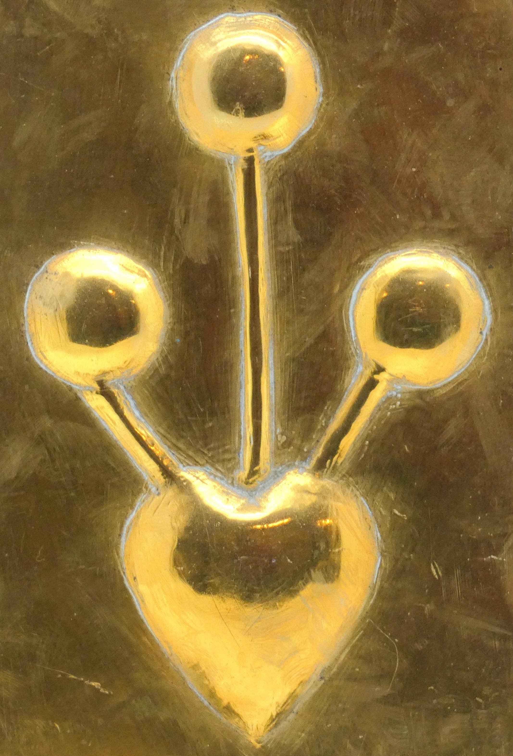 Lampe de Hanoukka en laiton, Pays-Bas, XIXe siècle en vente 2