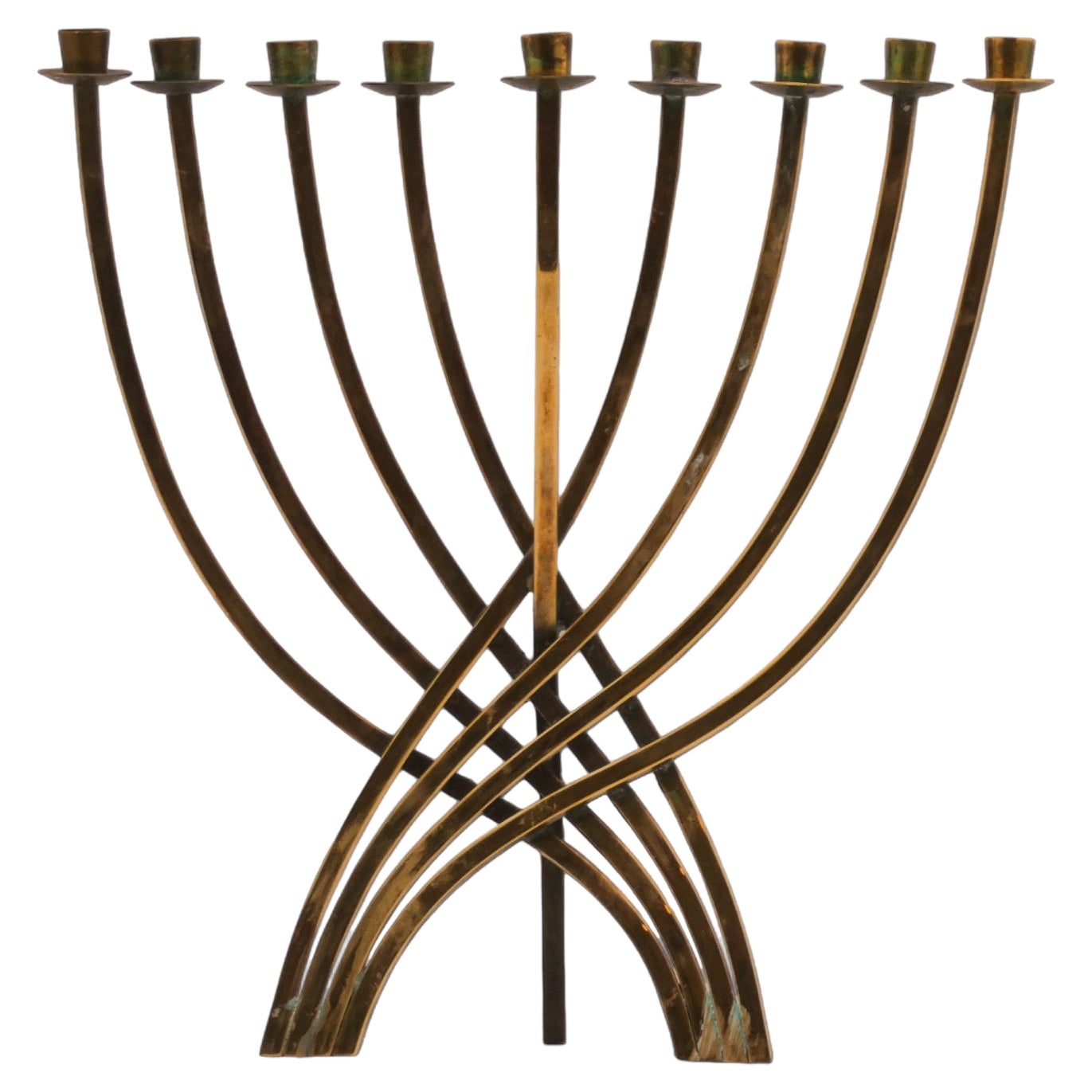 Menorah de latón de Ludwig Wolpert en venta