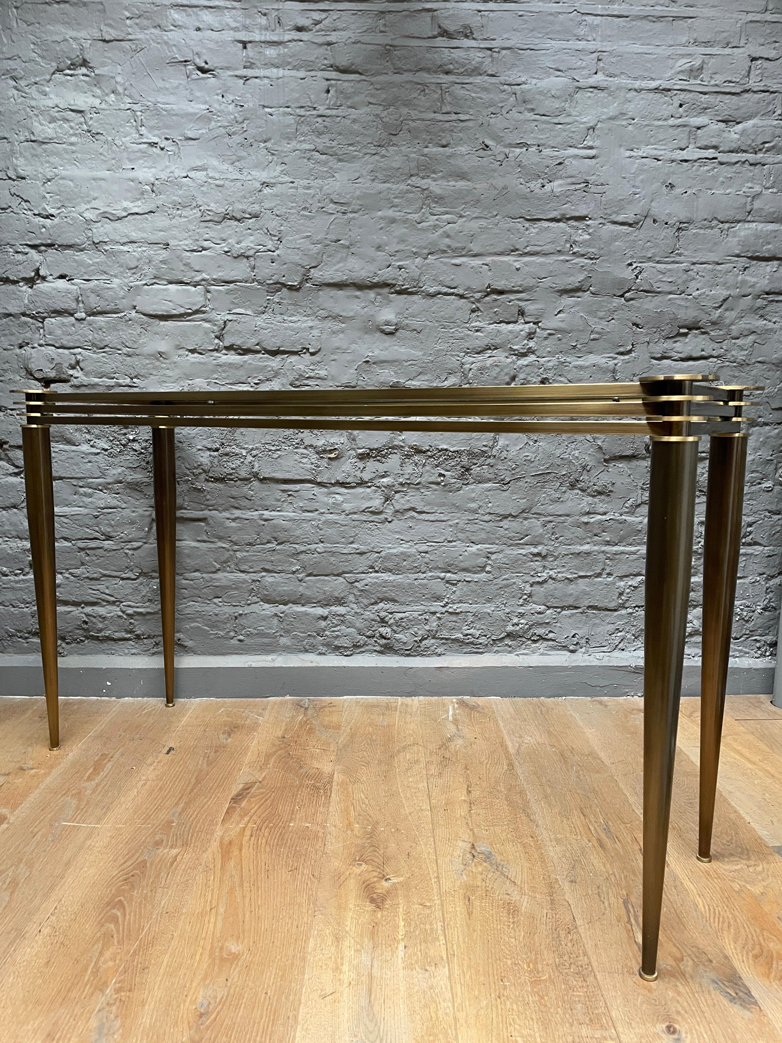 Brass Mid Century Style Console Table 3