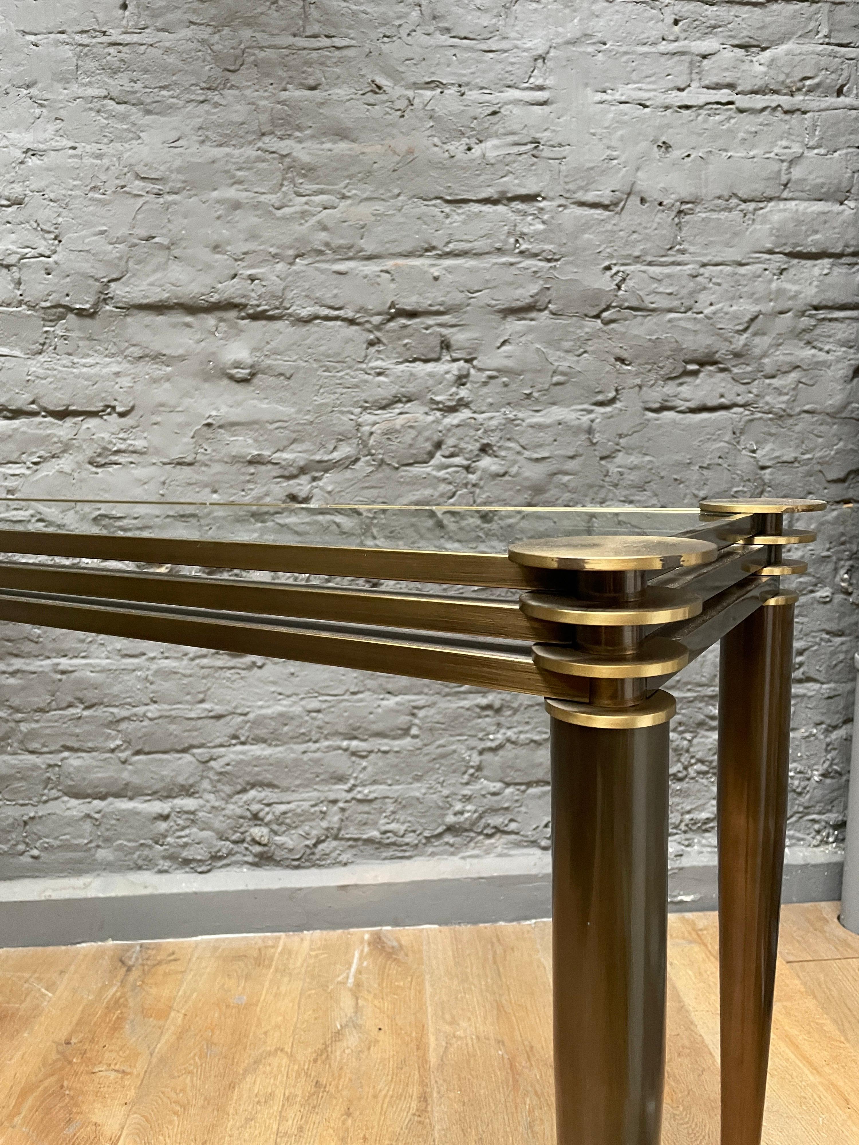 Brass Mid Century Style Console Table 4