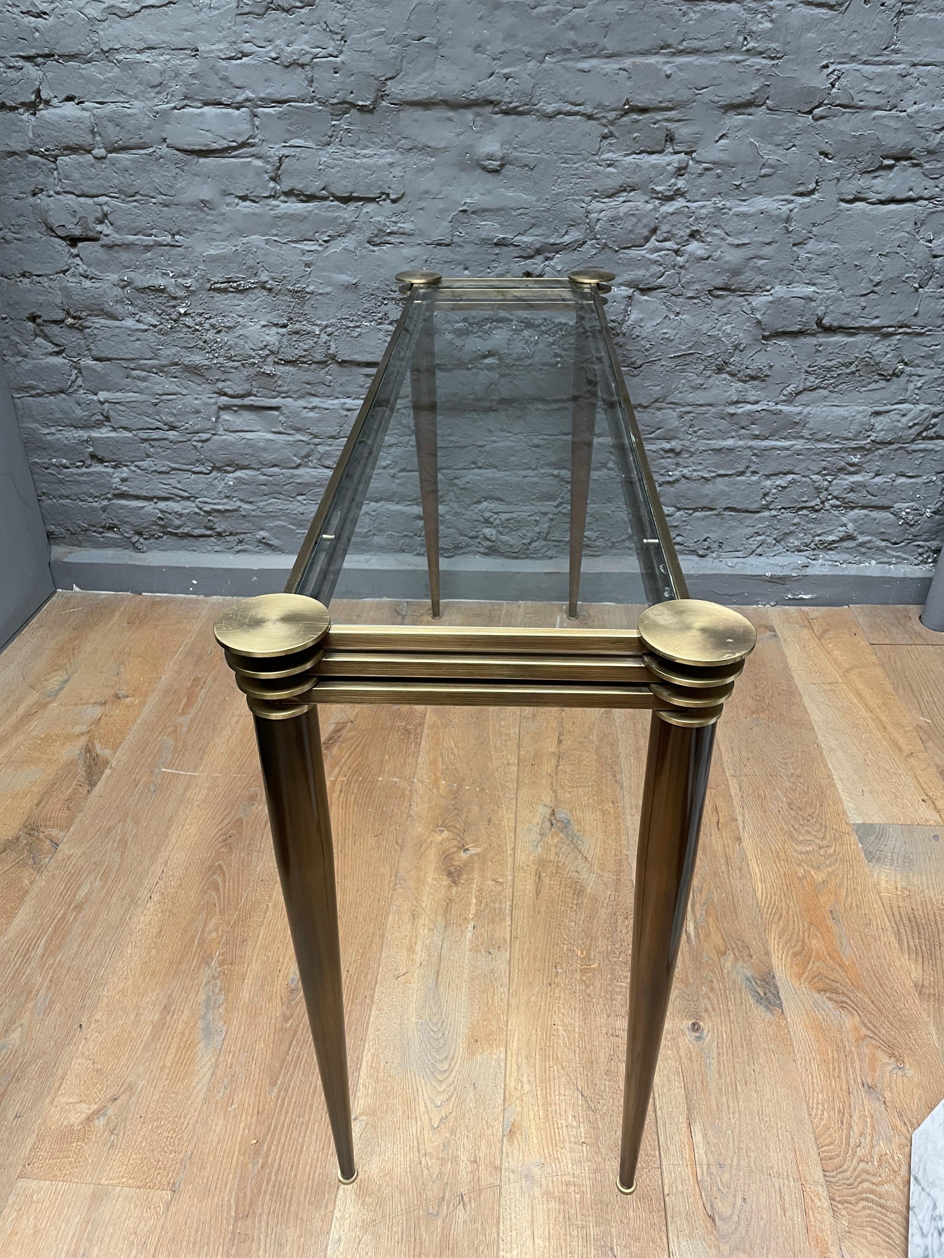 Brass Mid Century Style Console Table 5