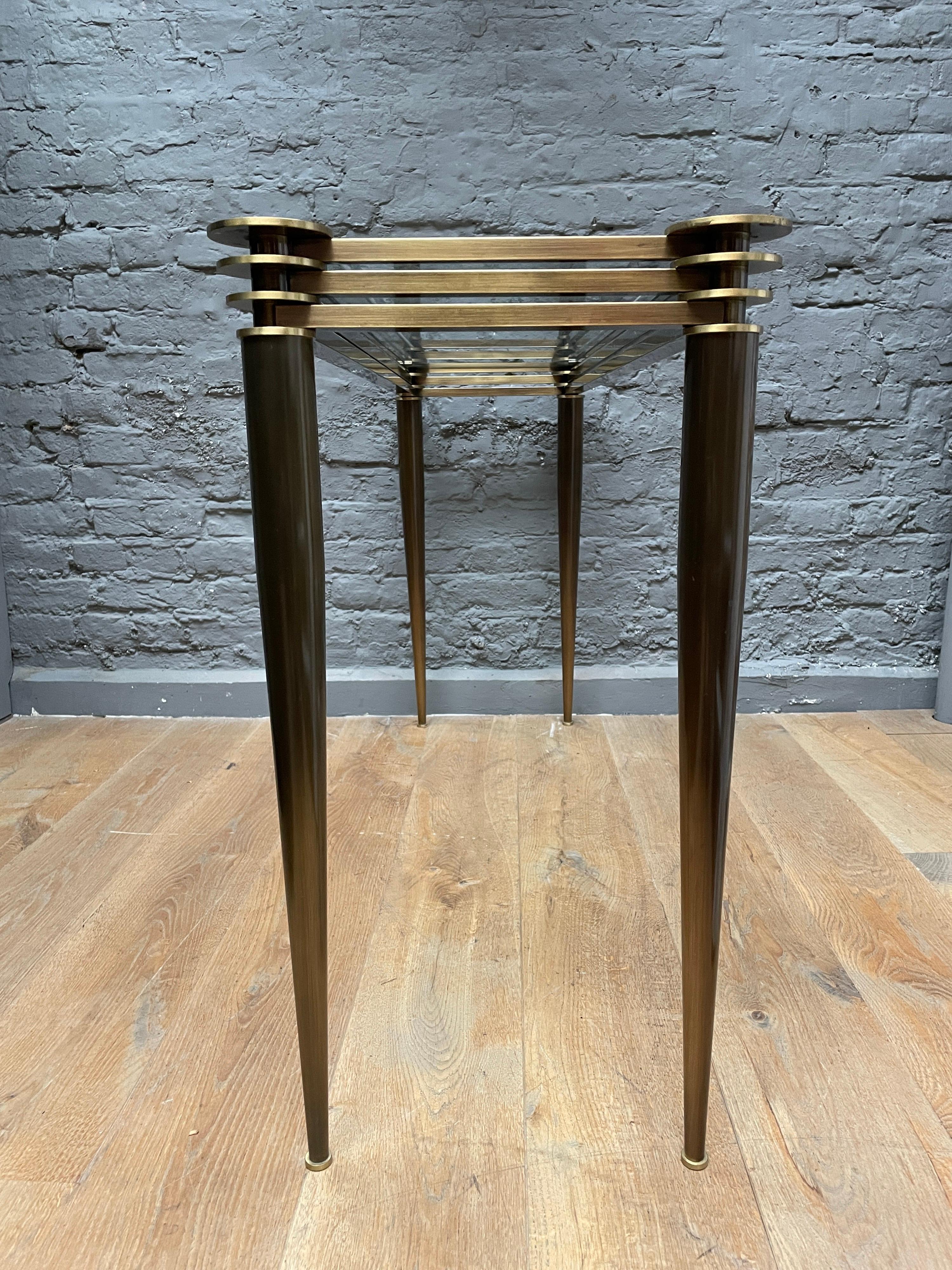 Brass Mid Century Style Console Table 6