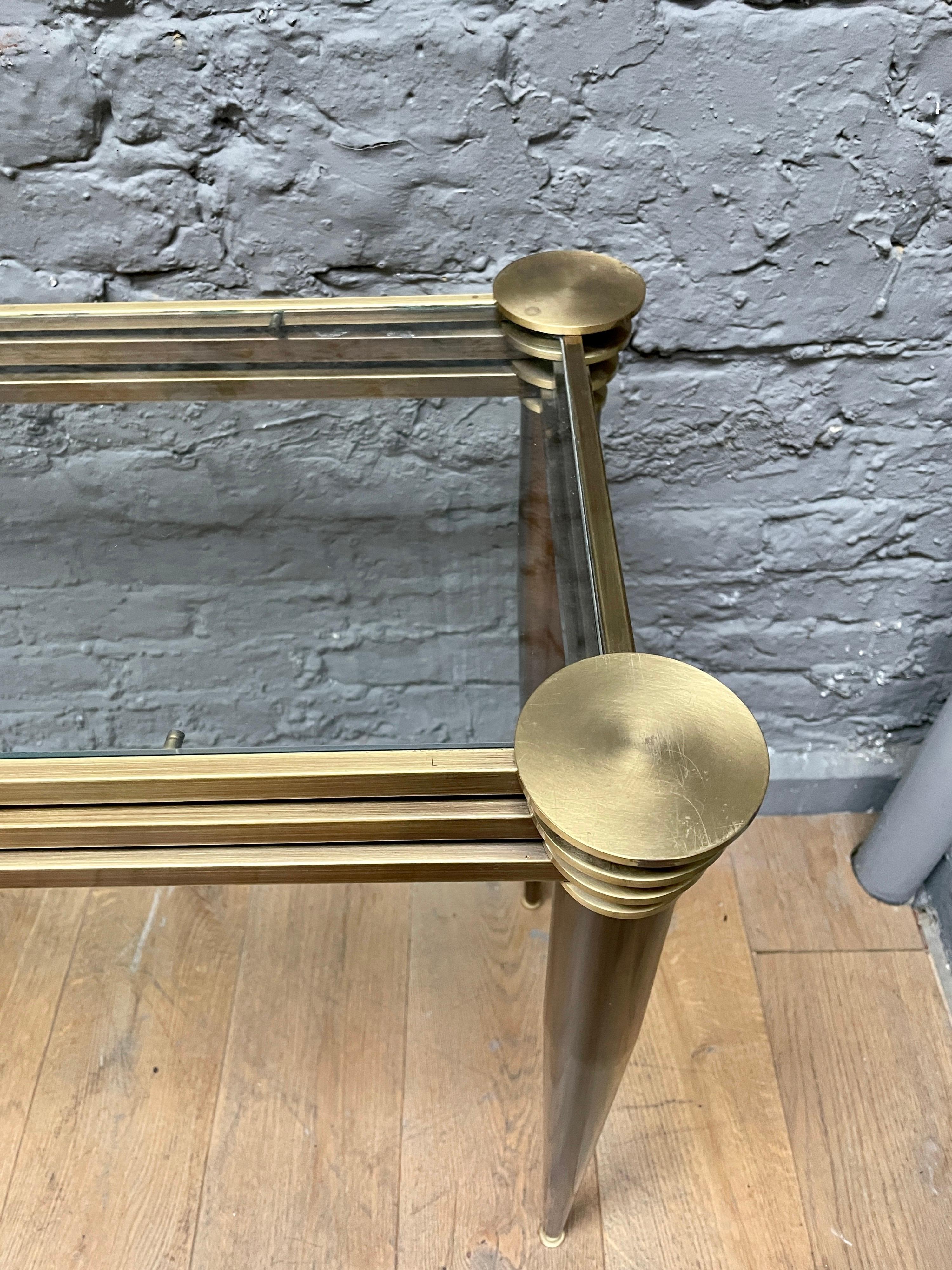 Brass Mid Century Style Console Table 1