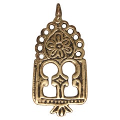 A Brass Morrocan Amulet,  Antique Judaica From Morroco