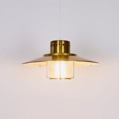 A brass pendant light by Svend Aage Holm Sorensen, 1960s, Denmark