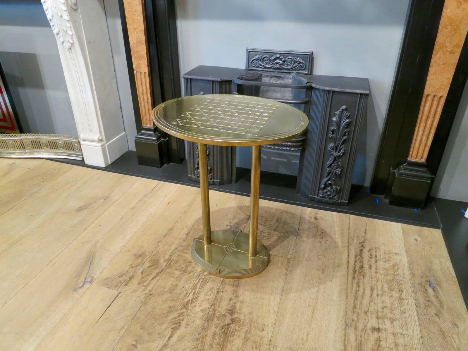 European Brass Peter Ghyczy Side Table/Chess Table