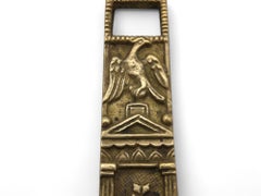 A Brass Polish Mezuzah Case, Poland Circa 1900