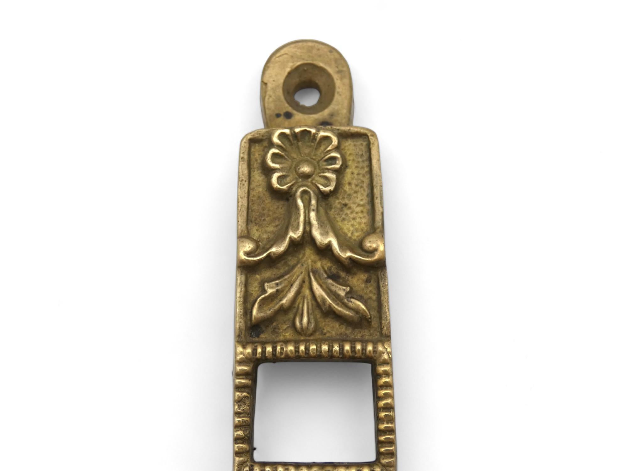 A Brass Polish Mezuzah Case, Poland Circa 1900 In Good Condition In New York, NY