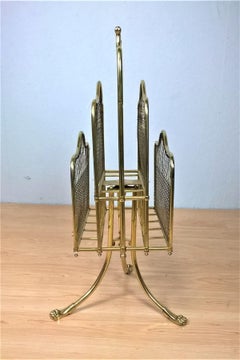 Brass Regency Revolving Magazine Stand