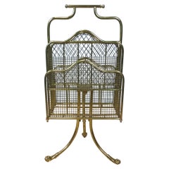 Brass Regency Revolving Magazine Stand