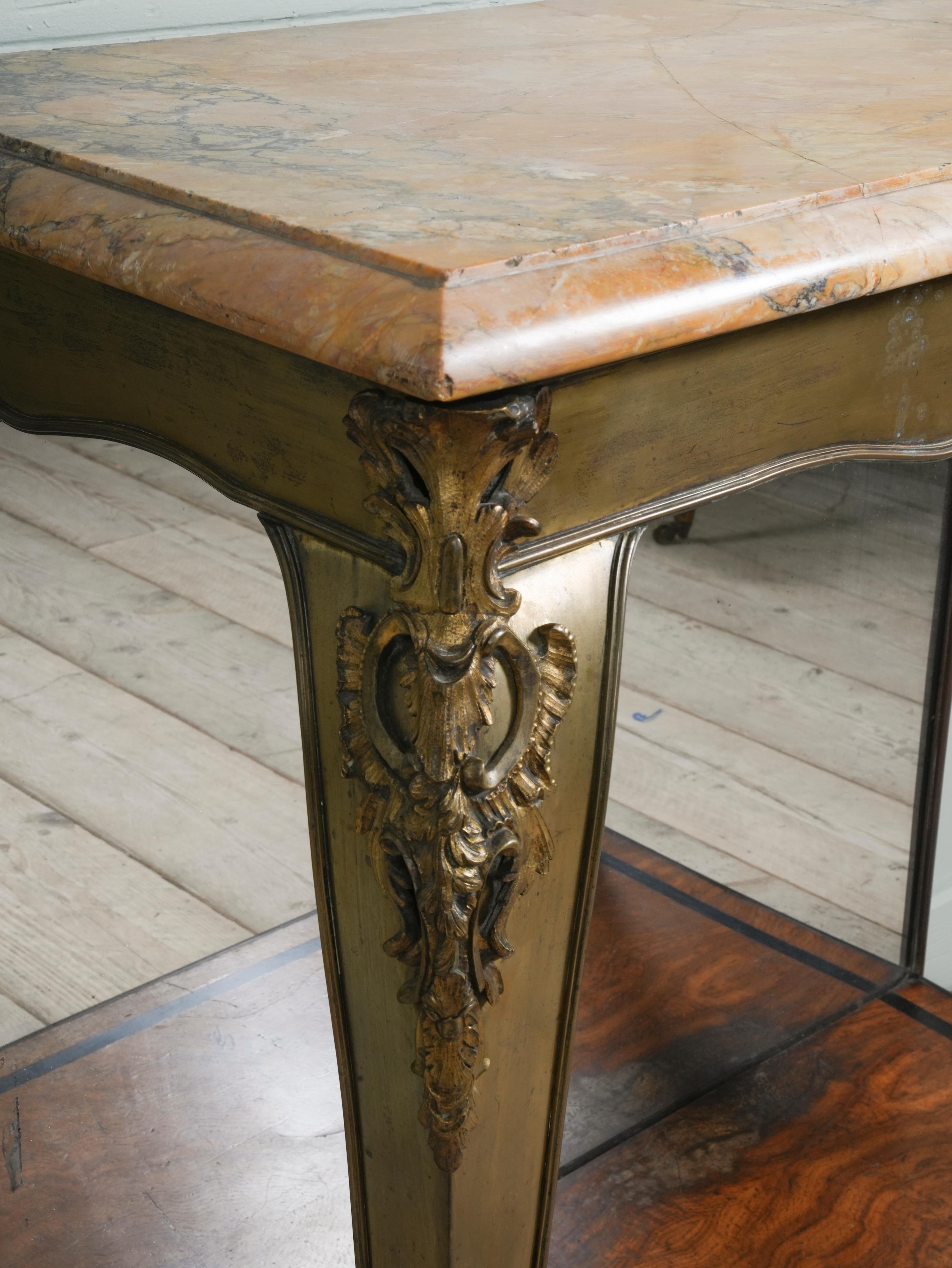 George IV Brass & Scagliola George iv Console Table