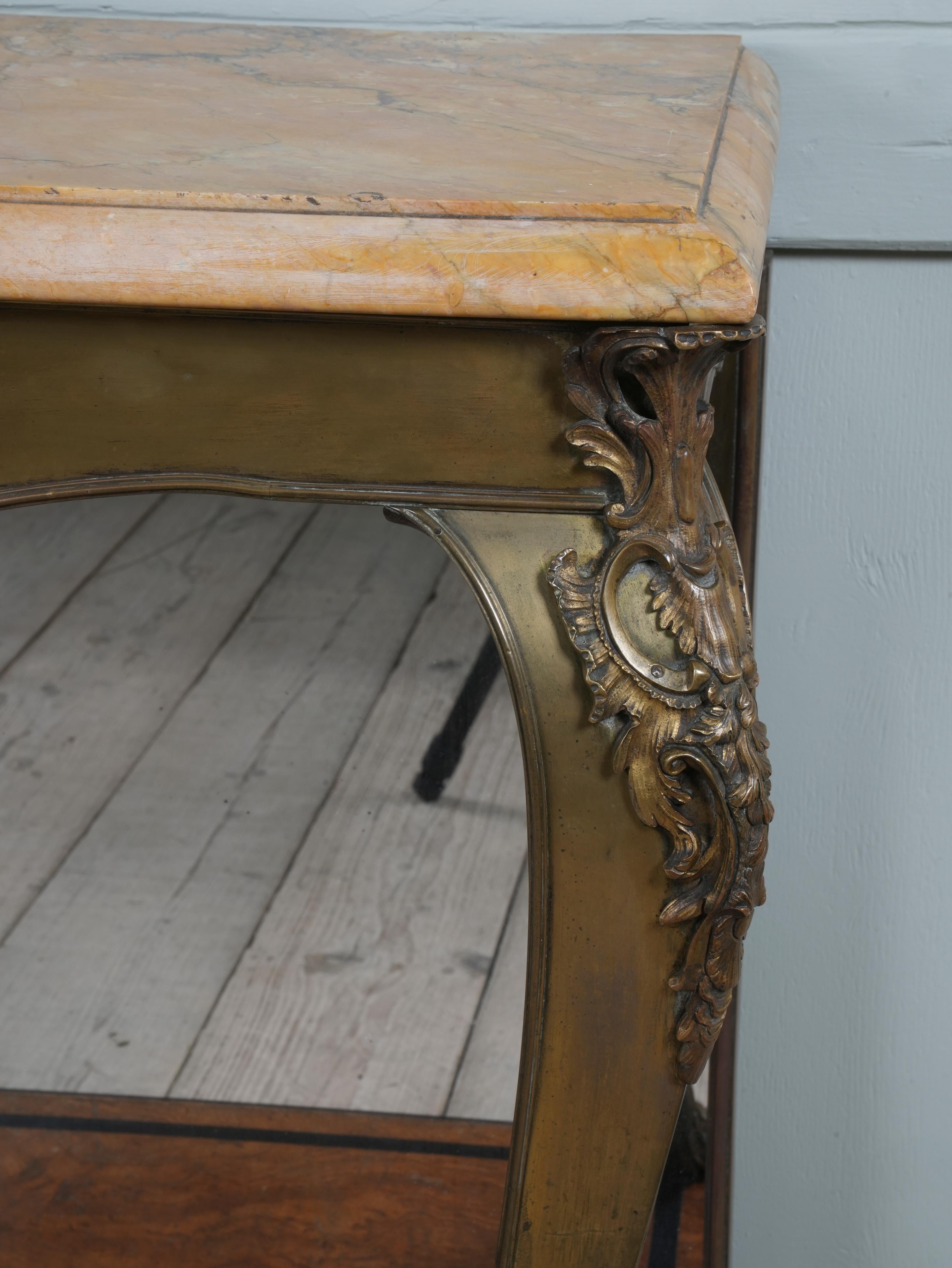 Elm Brass & Scagliola George iv Console Table