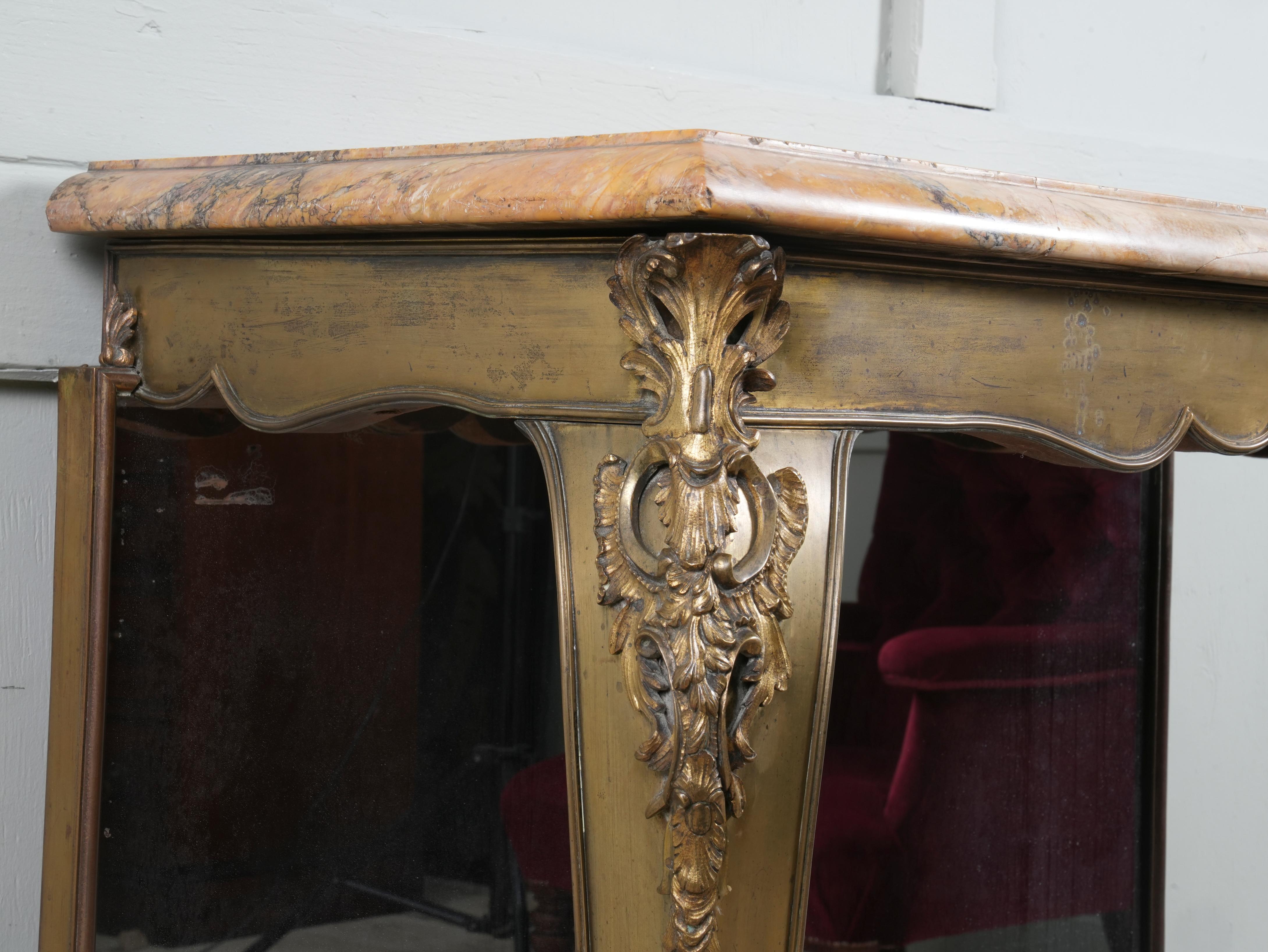 Brass & Scagliola George iv Console Table 2