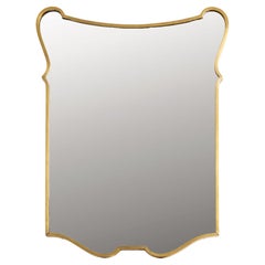 Miroir à bouclier en laiton