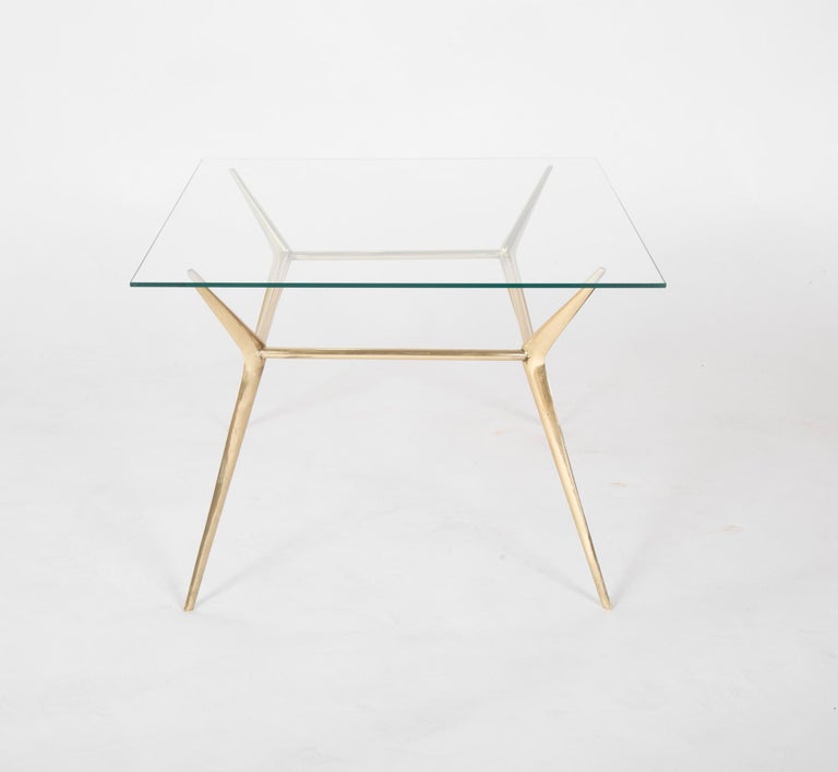 Brass Side or Coffee Table by Gino Sarfatti Brass Side or Coffee Table by Gino Sarfatti