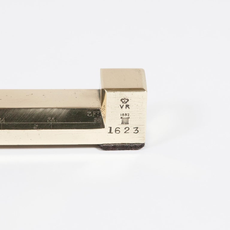 Brass Standard Imperial Yard for the County of Norfolk Dated 1888 For