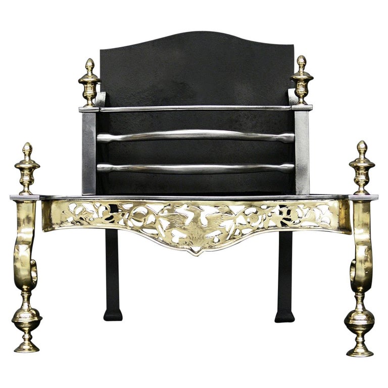 Brass and Steel Fire Grate For Sale at 1stDibs brass fireplace grate