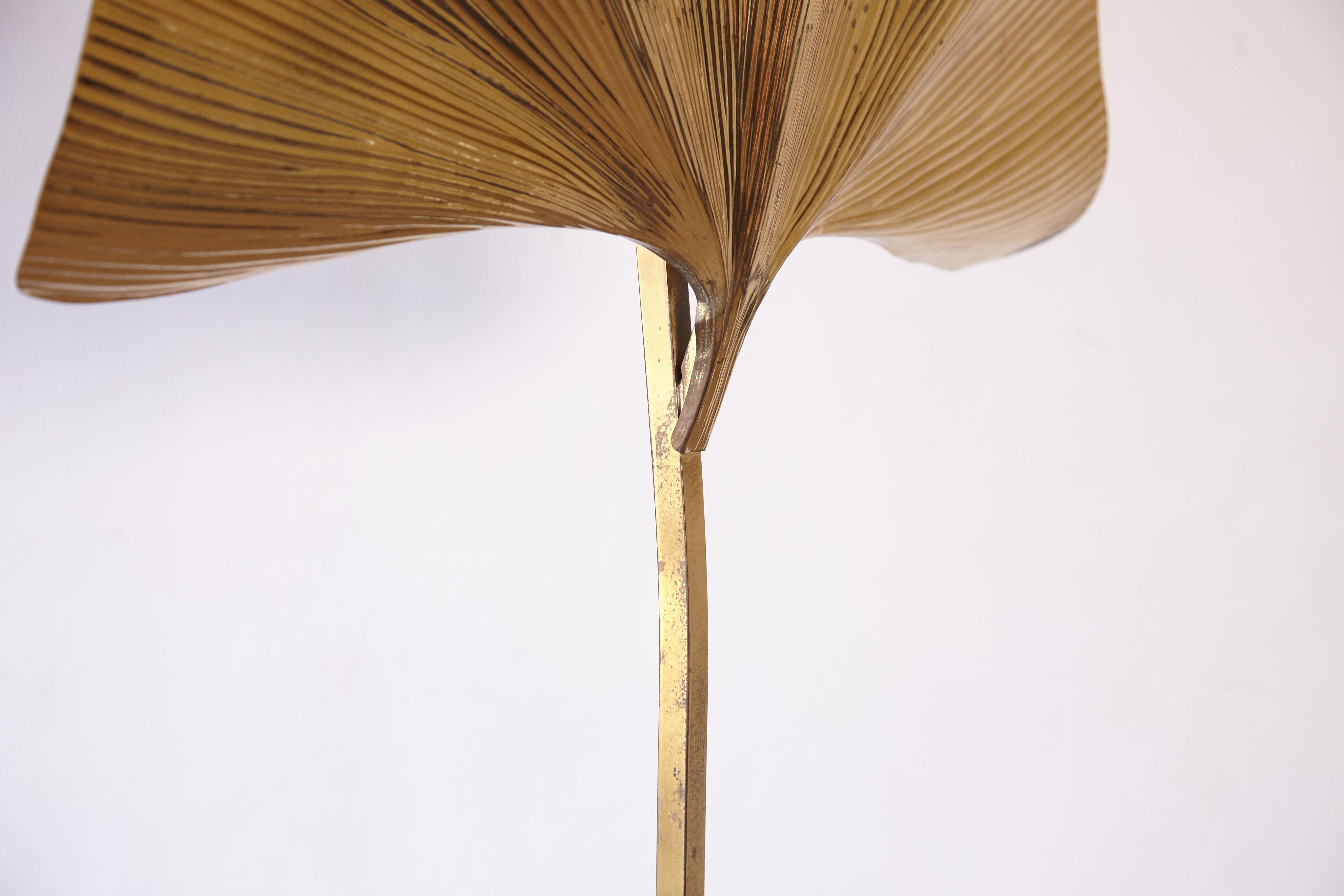Brass Tommaso Barbi Ginkgo Floor Lamp, Italy, 1970s 4