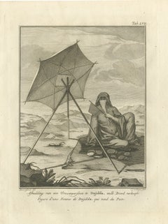 Ein Brotverkäufer aus Dschidda, antiker Kostümdruck von Niebuhr, 1776