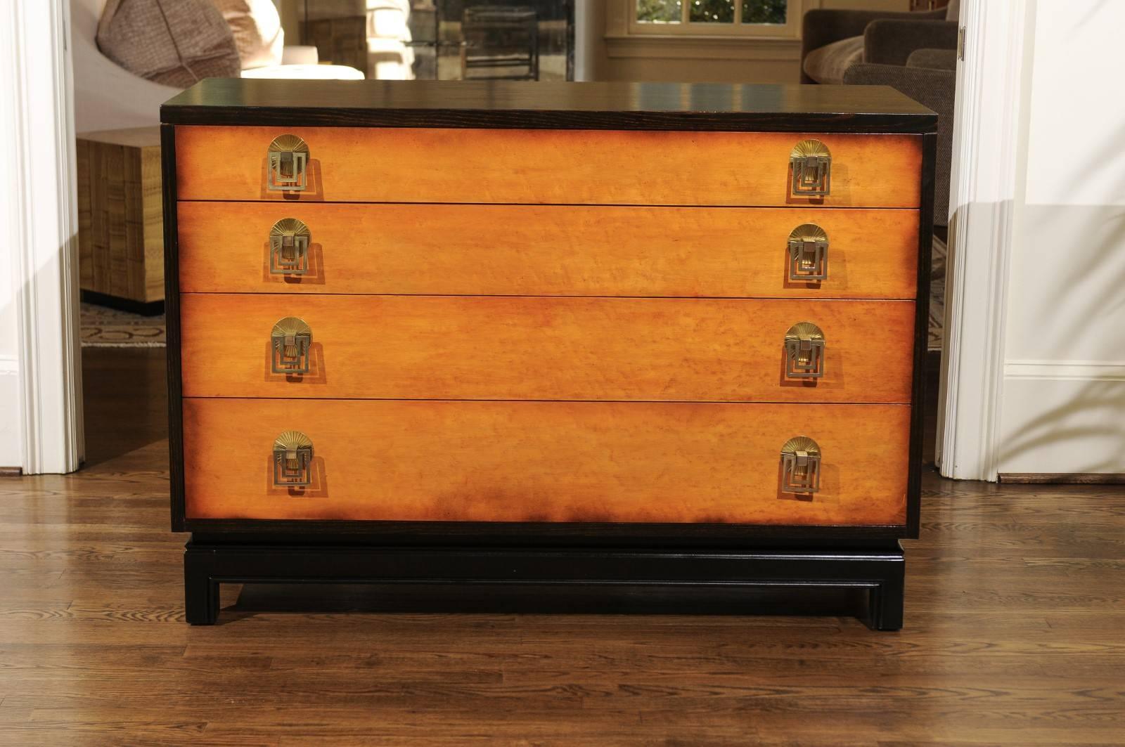 Breathtaking Pair of Chests by Renzo Rutili in Cerused Oak and Birdseye Maple 8