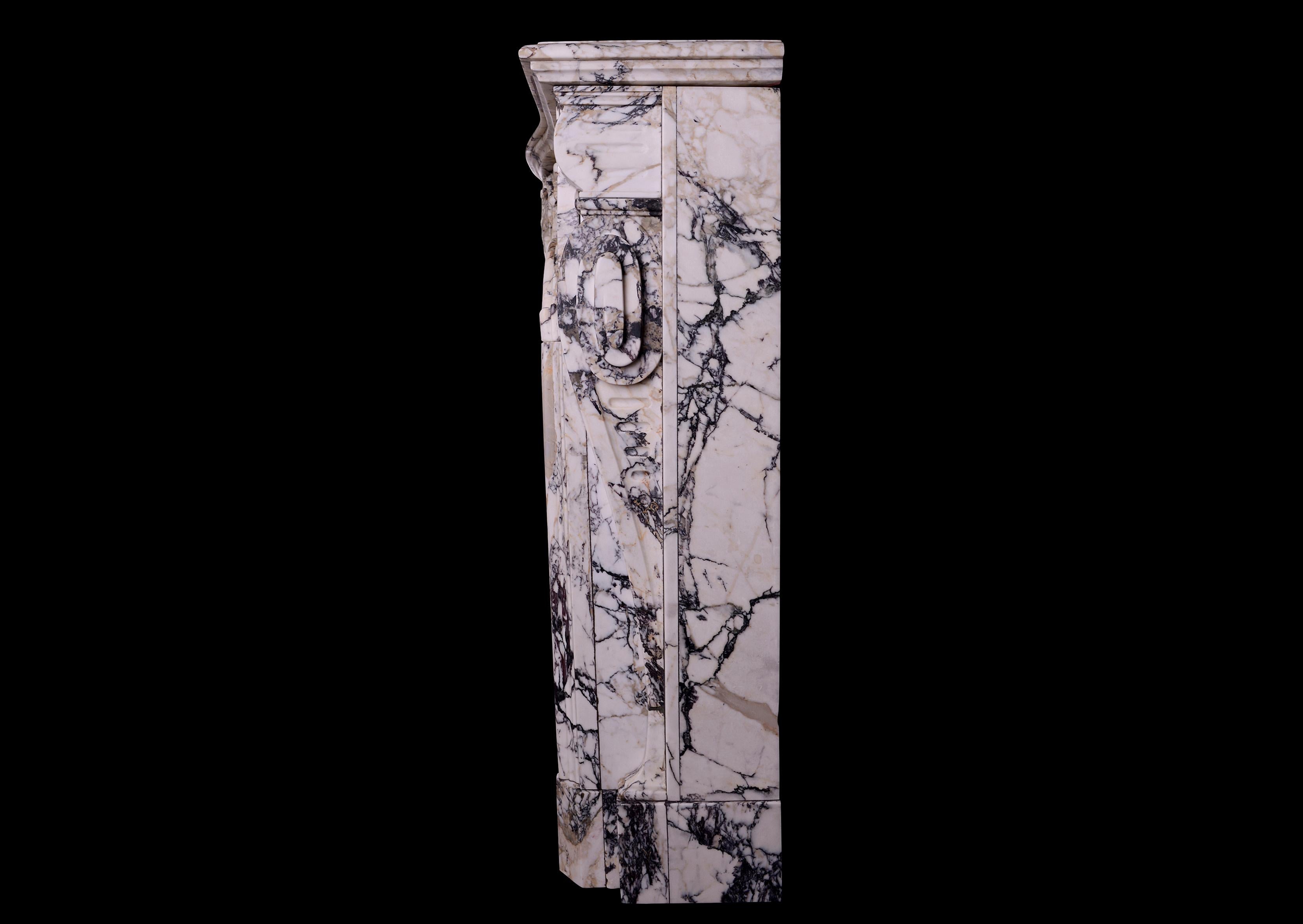Breccia Louis XIV/XV Transitional Fireplace 1