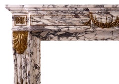 Breche Violette Fireplace with Decorative Ormolu