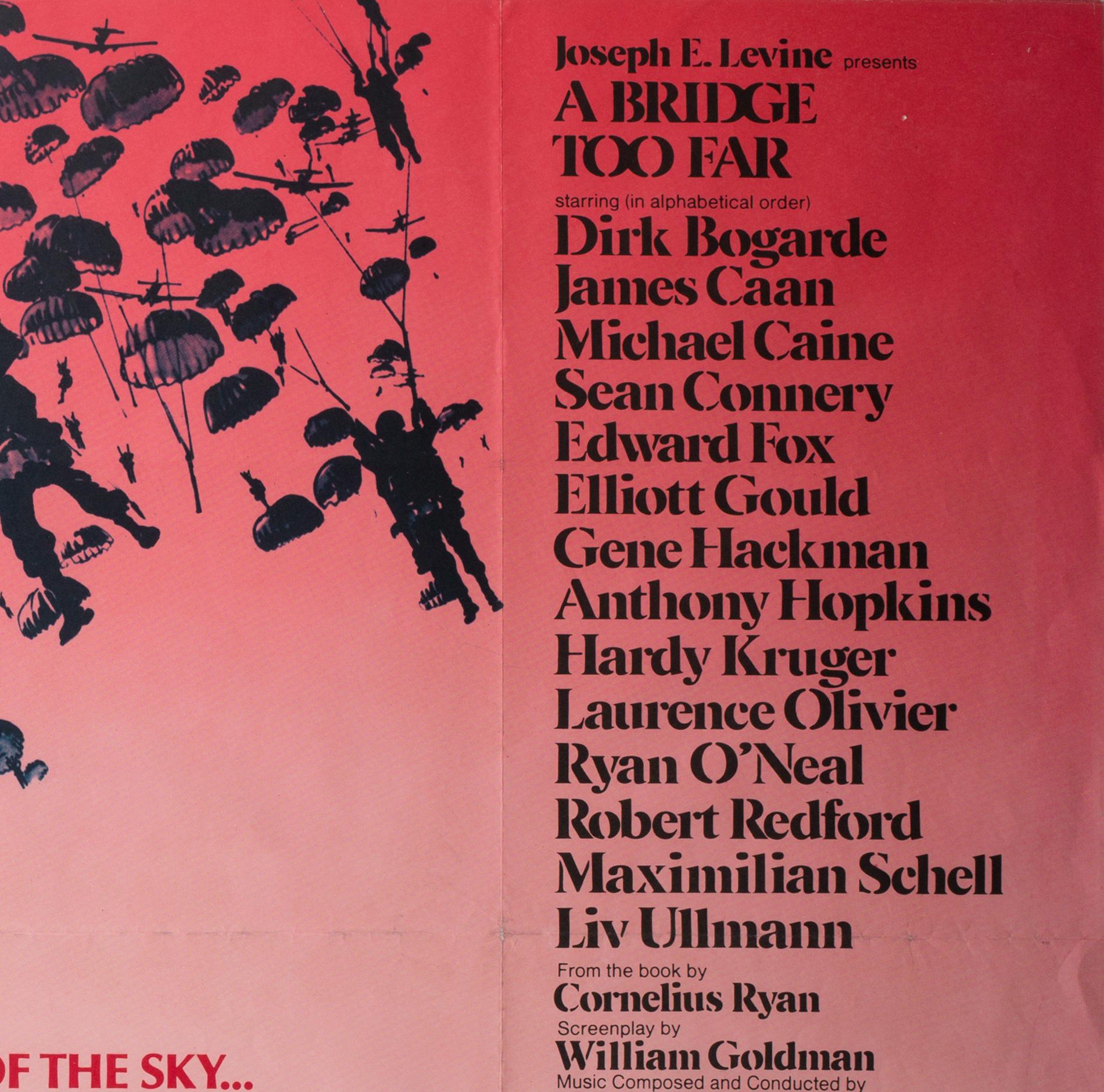 A Bridge Too Far 1977 UK Quad Style B Film Poster In Good Condition In Bath, Somerset