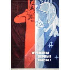 1969 Original Soviet Poster – “Loyal Sons of the Motherland!”