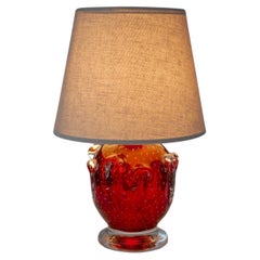 Lampada in cristallo rosso brillante di Börne Augustsson per Åseda, Svezia