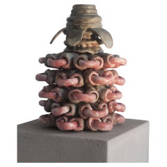 SCULPTURE BRITALISTE POSTMODERNE en céramique Grès d'ANTOINE TAROT France 2010