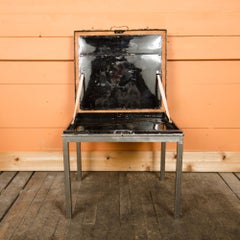 British Campaign Style Iron Folding Table or Armchair, Mid 19th C