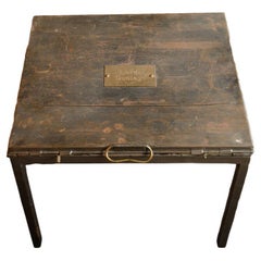 Britischer Campaigner-Stil, klappbarer Tisch oder Sessel aus Eisen, Mitte 19.