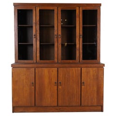 Antique A British Colonial Bookcase with Bottom Storage