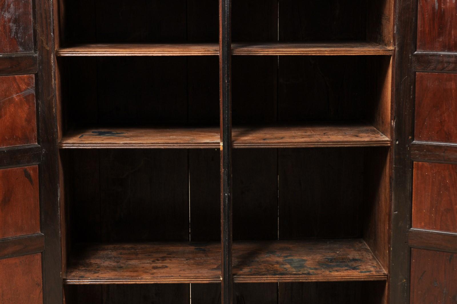 British Colonial Ebonized Wood Cabinet from Mid-20th Century 1