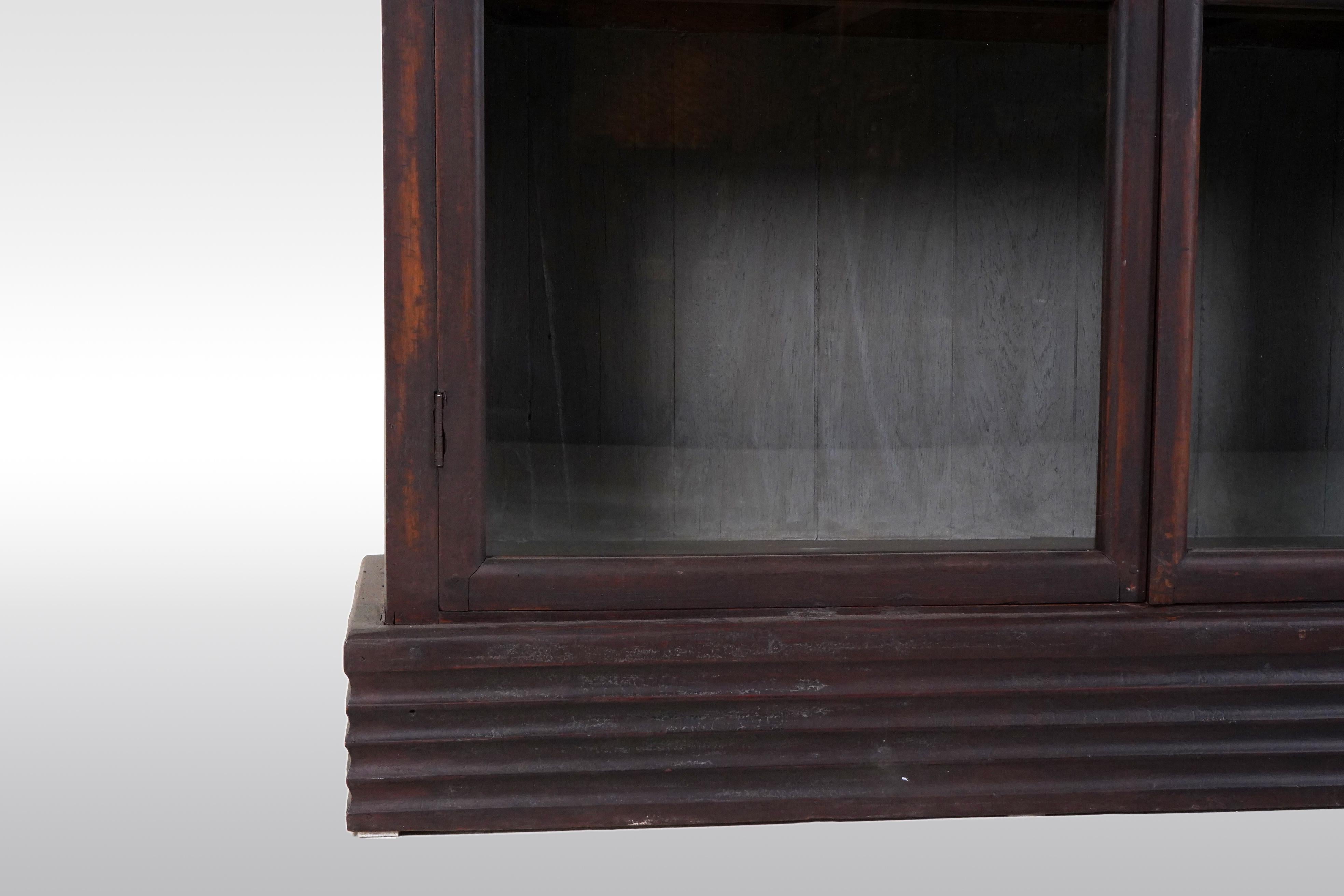 A British Colonial Teak Wood Bookcase For Sale 5