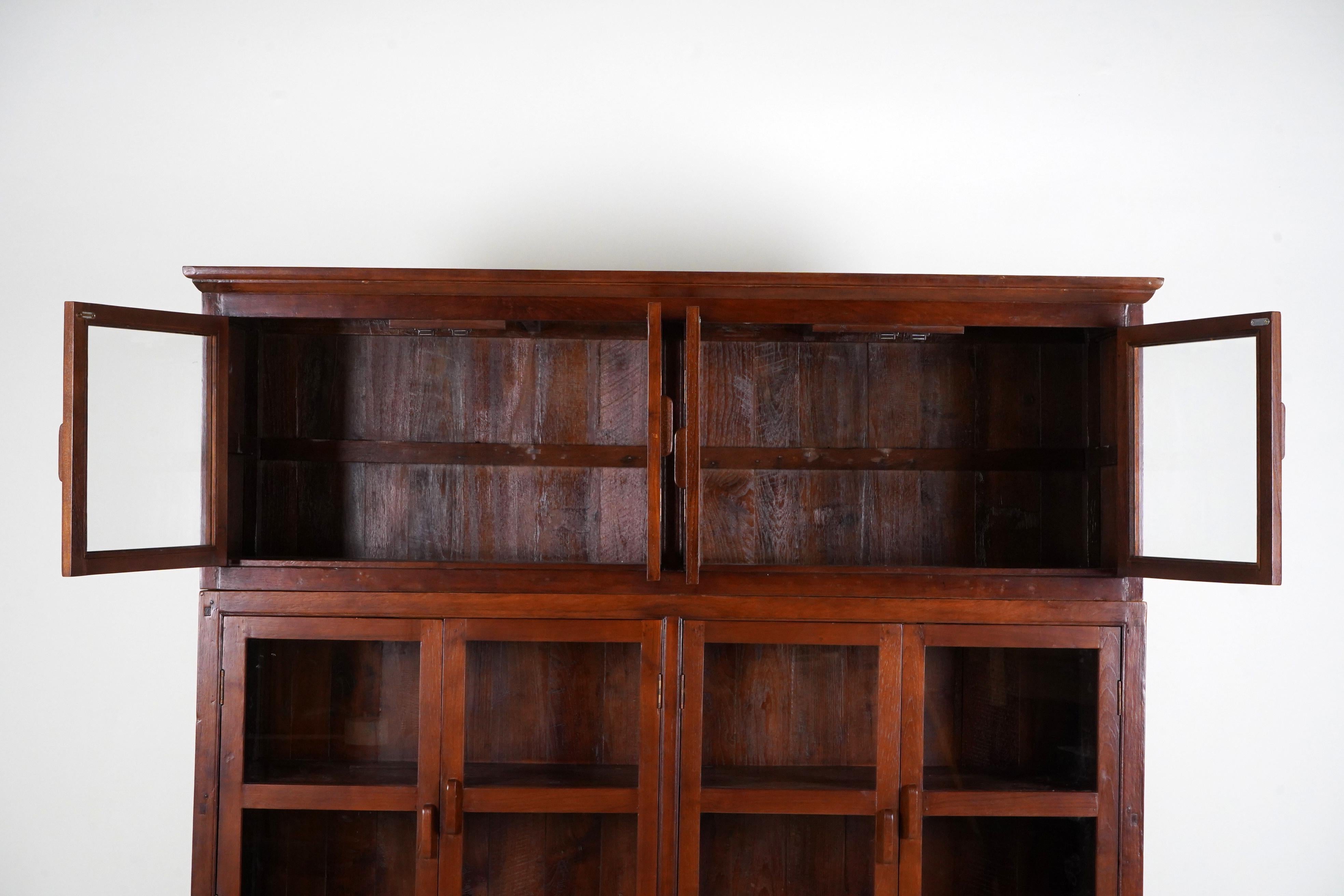 A British Colonial Teak Wood Bookcase 8