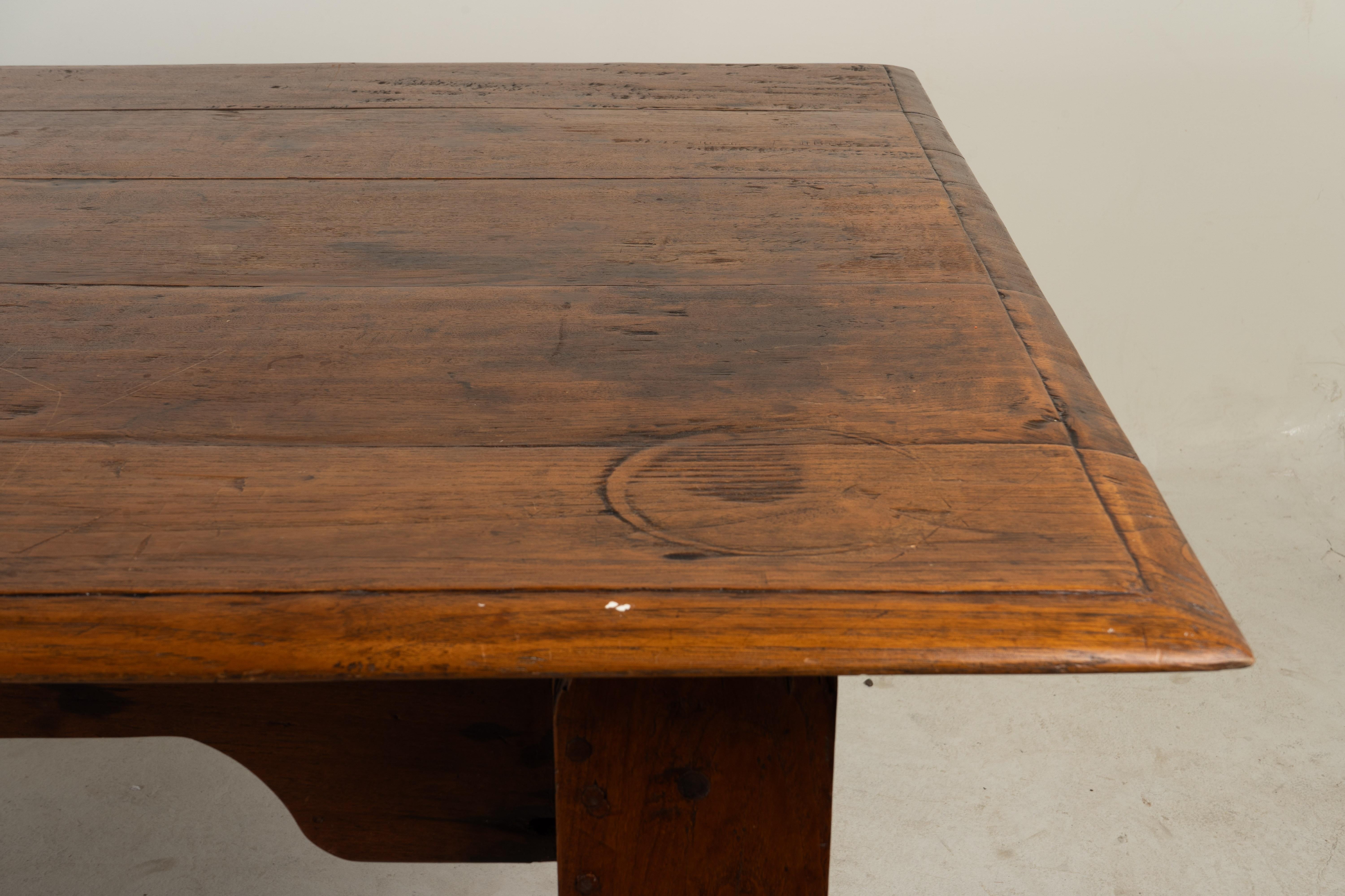 Burmese A British Colonial Teak Wood Dining Table or Conference Table