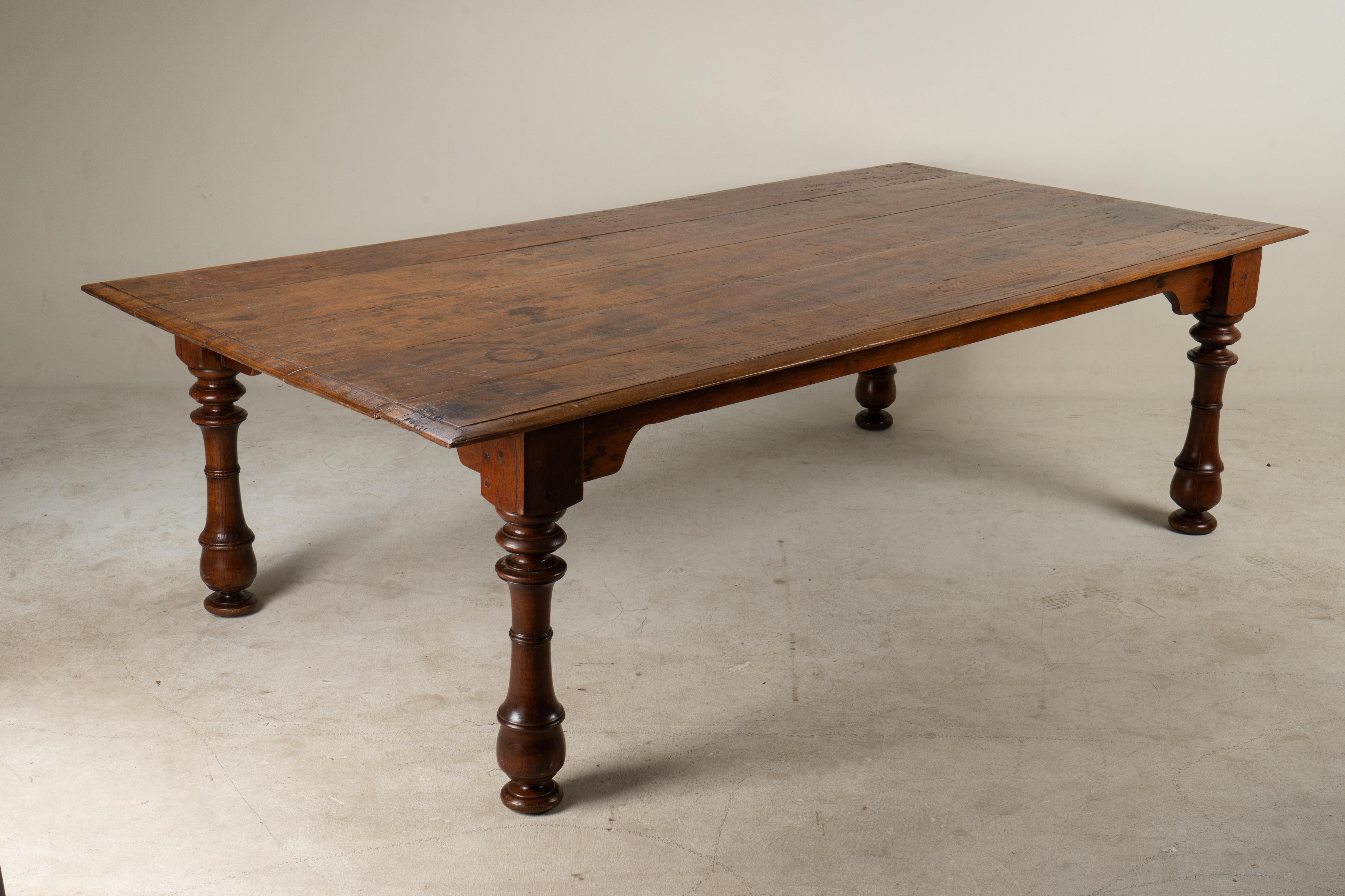 A British Colonial Teak Wood Dining Table or Conference Table 3