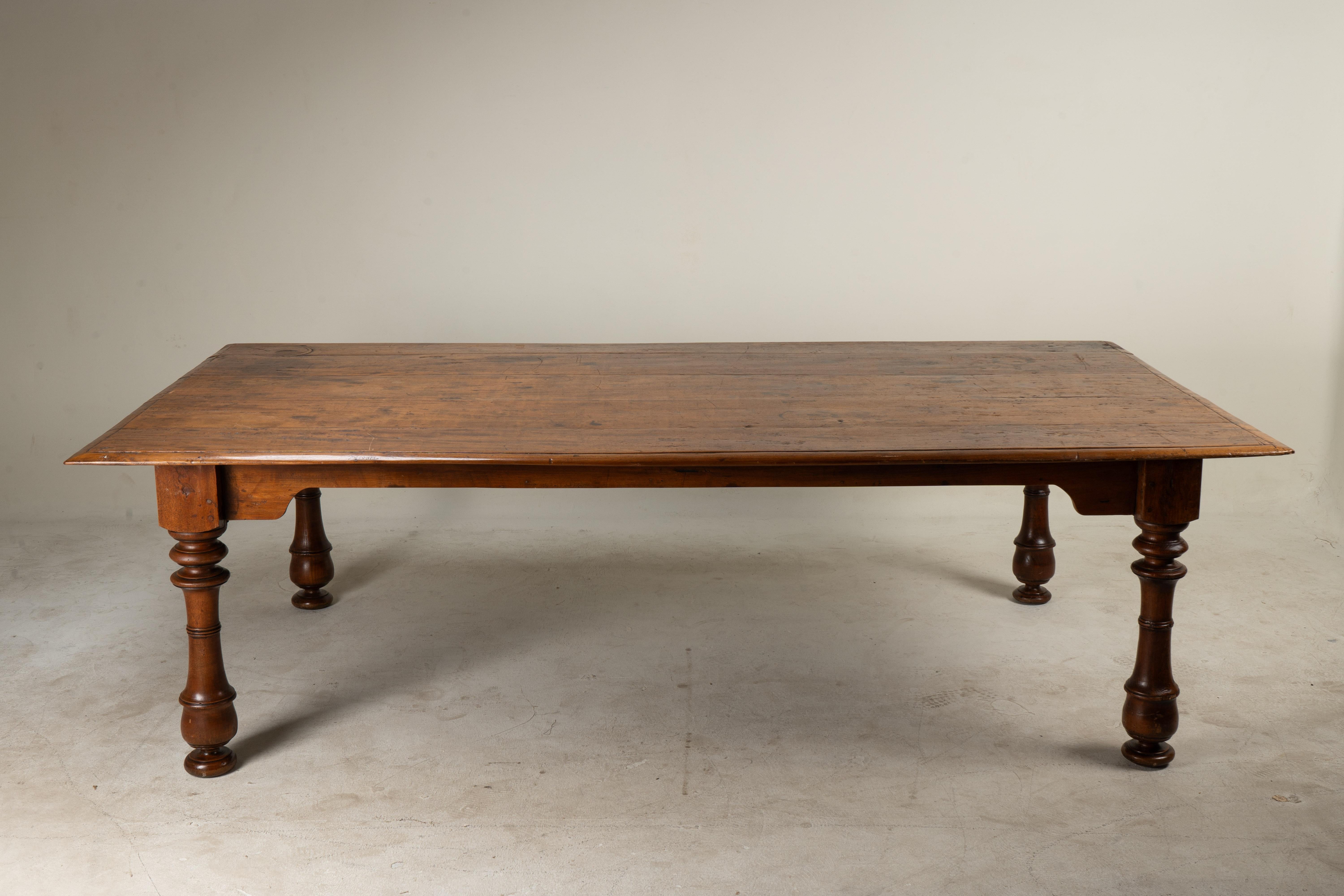 A British Colonial Teak Wood Dining Table or Conference Table 4