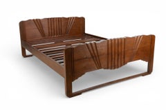 A British Colonial Teak Wood Queen-size Bed