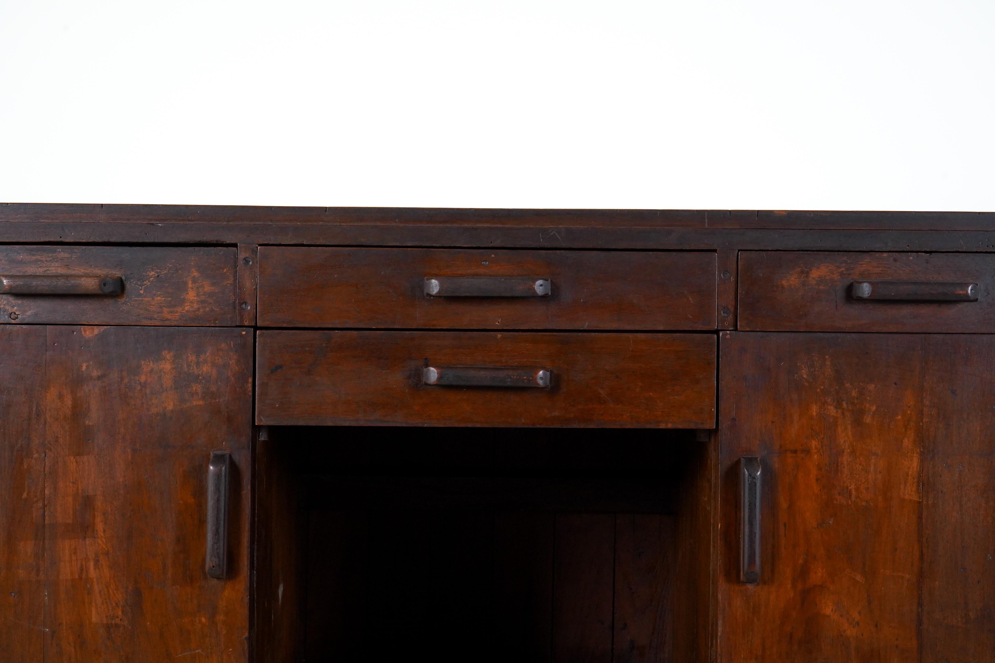 A British Colonial Teak Wood Shop Counter For Sale 2