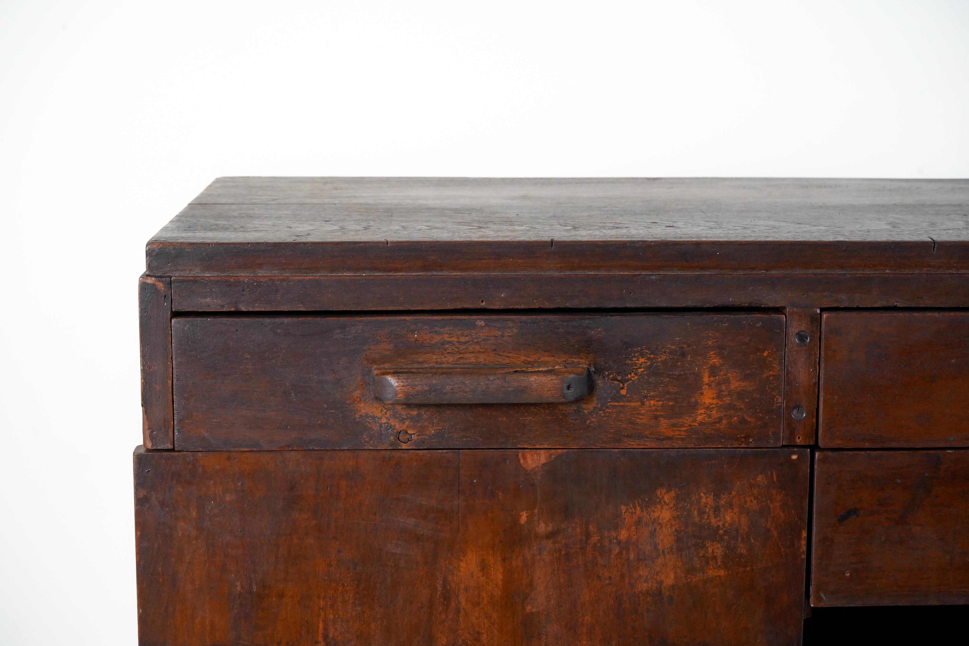 A British Colonial Teak Wood Shop Counter For Sale 3