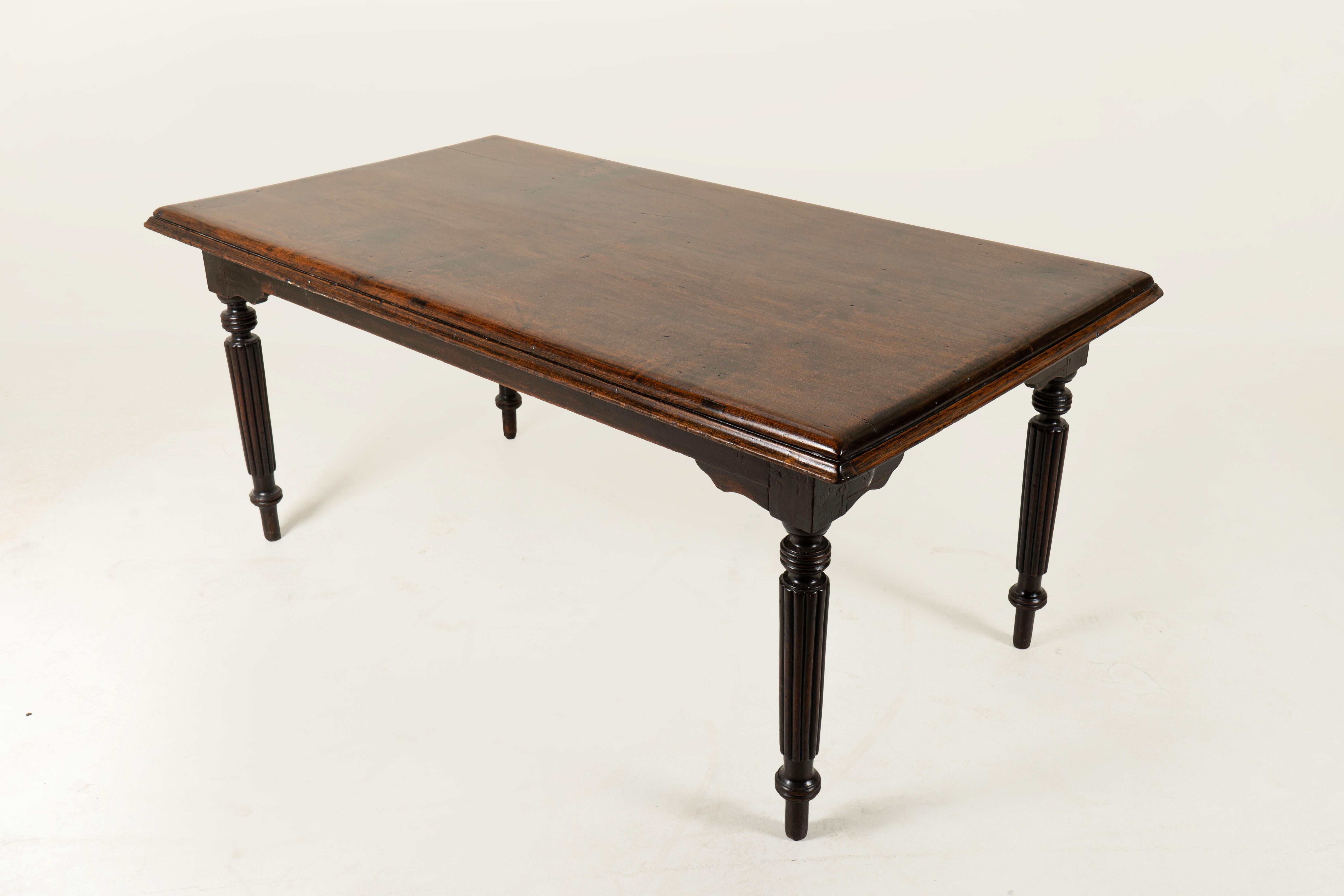Burmese A British Colonial Teakwood Dining Table