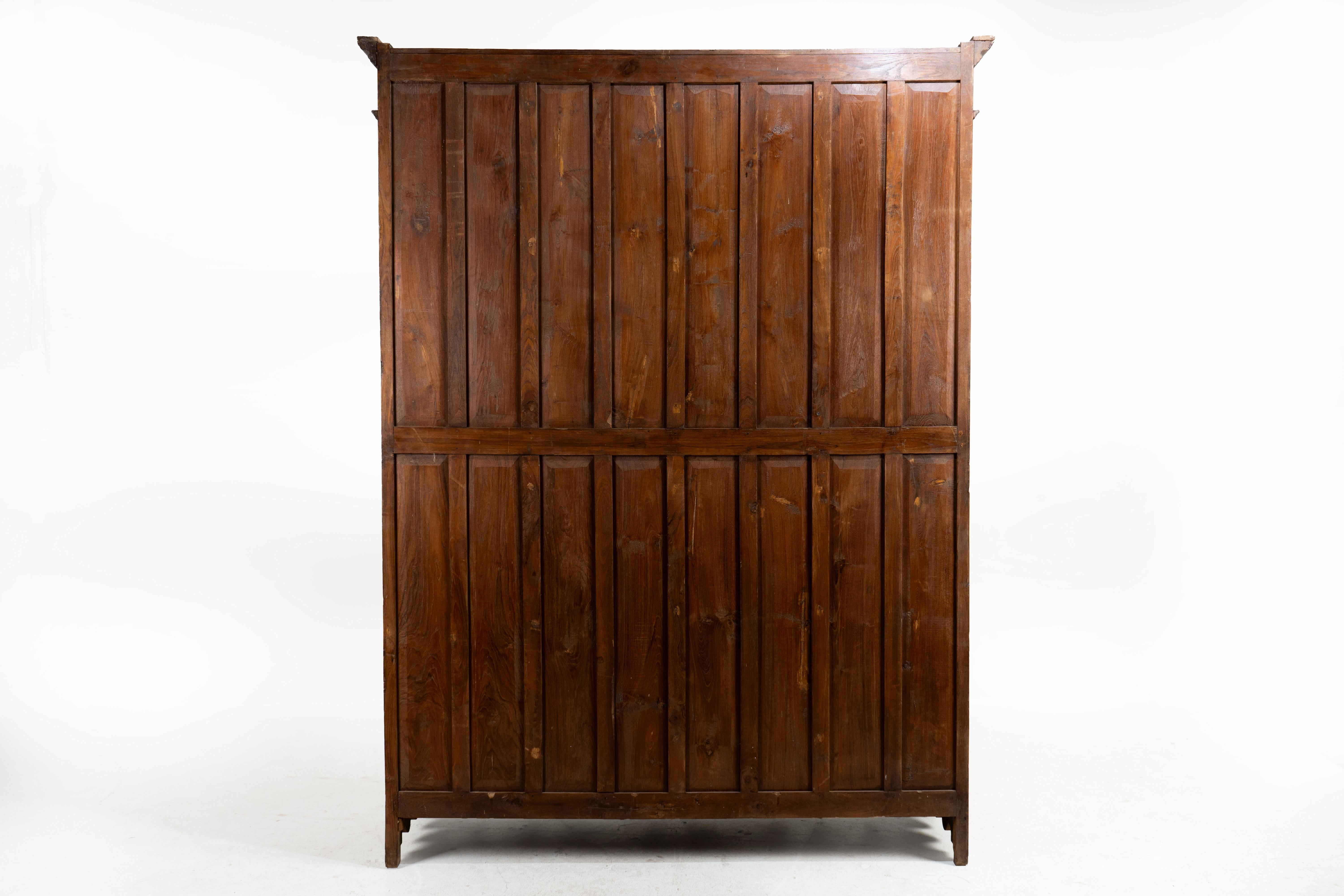 20th Century A British Colonial Teakwood Numbered Locker