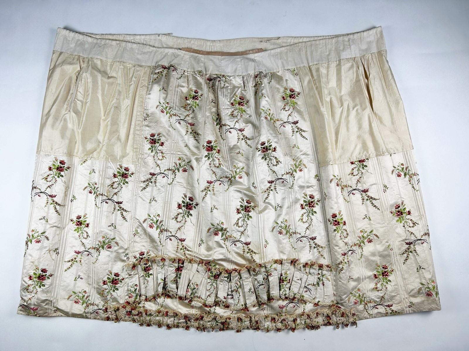 A brocaded pekin satin Sack-Back Dress - France Circa 1780 9
